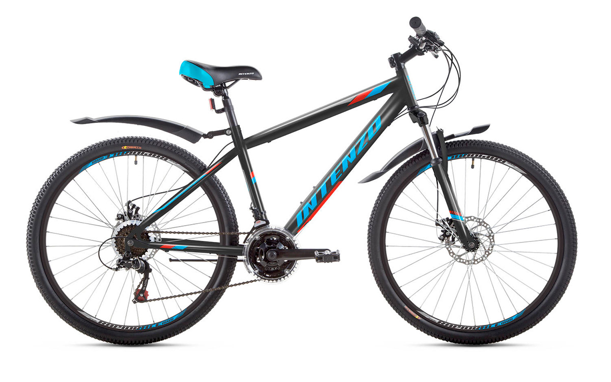 Фотография Велосипед Intenzo DAKAR 26" 2021, размер S, Черно-синий